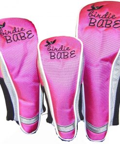 B0057JWE08 Birdie Babe Golf Club Head Covers for Women Hot Pink Set of 3