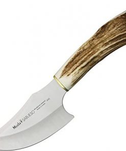 B001PKJZHI Muela SABUESO-11S Red Stag Antler Handle Hunting Knife with Leather Sheath