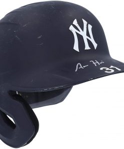 B08VLFRLXK Aaron Hicks New York Yankees Autographed Game-Used 2020 Navy Batting Helmet with"Game Used 2020" Inscription - JD525420 - MLB Autographed Game Used Bats