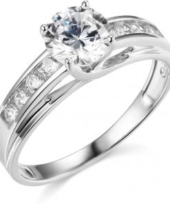 B005OTMJTW 14k Yellow OR White Gold SOLID Wedding Engagement Ring