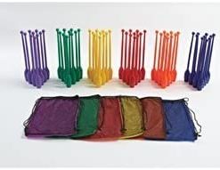 B009I4J66S Gamecraft Slimpins Bowling Pins(6 Packs of 10 Pins with a of 60 Multicolor total pins), Medium