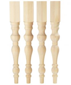 B08X3SLGFD Carolina Leg Co. - Chunky Rustic Modern Farmhouse Table Legs - Unfinished - DIY Furniture - Turned Legs - Set of 4 - Dimensions: 3.5" x 29"