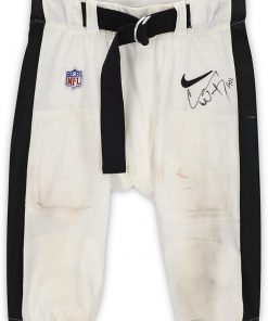 B08W3NQYX8 Carson Wentz Philadelphia Eagles Autographed Game-Used #11 White Pants vs. Dallas Cowboys on October 20, 2019 - Size 34 - Game Used Equipment