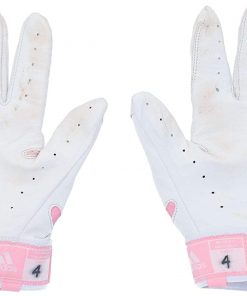 B08VLCTCM9 Scott Kingery Philadelphia Phillies Game-Used White and Pink Adidas Batting Gloves from the 2019 MLB Season - MLB Game Used Gloves
