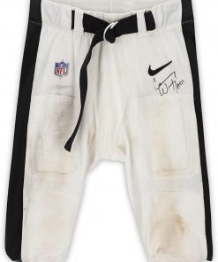 B08W3NRRZP Carson Wentz Philadelphia Eagles Autographed Game-Used #11 White Pants vs. Minnesota Vikings on October 13, 2019 - Size 34 - Game Used Equipment