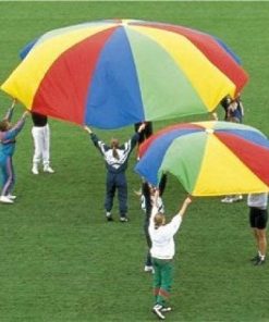 B004XWDCE2 Colorful Parachute 20 feet in Diameter with 12 Handles