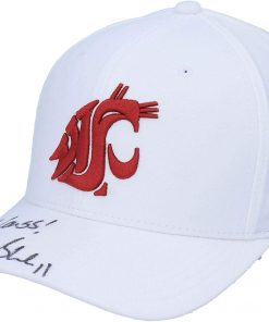 B08V3PJ6GG Drew Bledsoe Washington State Cougars Autographed White Nike Cap with"Go Cougs!" Inscription - Autographed NFL Hats