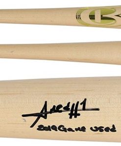 B08RW9QZ5C Amed Rosario New York Mets Autographed Game-Used Natural Cooperstown Bat from the 2019 MLB Season with"2019 Game Used" Inscription - MLB Autographed Game Used Bats