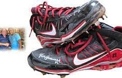 B003YA1IUO Yunel Escobar Autographed/Signed 2009 Game Used Spikes - MLB Autographed Game Used Cleats
