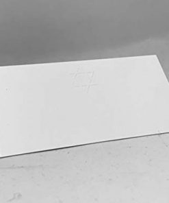 B08SSSR57C Custom Embossed Star of David Place Cards (50 Pack) Party Folded Place Cards and Table Cards