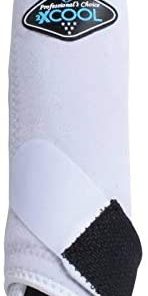 B08S5FCQ5Q Professional's Choice Sports Medicine Products 2XCOOL Horse Boots Front Pair Equine Athletic Wrap Medium White 4-Pack