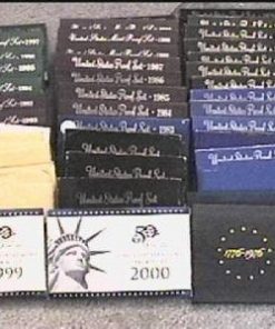 B007OLZ6IE 1959-2009 US MINT BU PROOF SETS IN OGP w/ COA'S -51 YEARS!