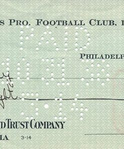 B08V88ZZHB Bert Bell HOF Eagles Signed 1939 Payroll Player Red Ramsey Check 157601