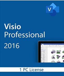 B08V95PHHS Visio Professional 2016 for Windows 10 - License Card - 1 PC (Lifetime)