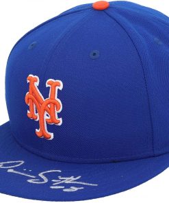 B08T6N7S2H Dominic Smith New York Mets Autographed New Era Baseball Cap - Autographed MLB Hats