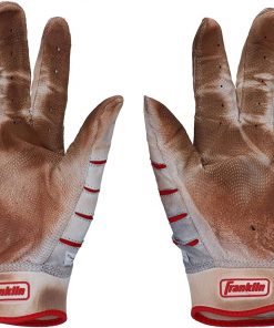 B08VL9HB57 Paul Goldschmidt St. Louis Cardinals Game-Used White and Red Franklin Batting Gloves from the 2020 MLB Season - MLB Game Used Gloves