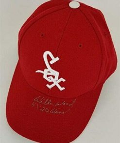 B08W2JYDRL Authentic Autographed Wilbur Wood 4X20 Wins Chicago 1972 Throwback Fitted Hat (JSA)