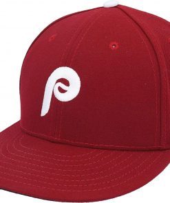 B08V3G4NP4 Scott Kingery Philadelphia Phillies Game-Used Burgundy Cap from the 2019 MLB Season - Game Used MLB Hats