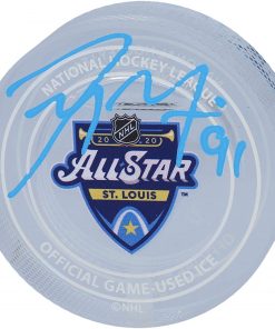 B08V3JG8XM Tyler Seguin Dallas Stars Autographed 2020 NHL All-Star Game Crystal Puck - Filled with Ice from the 2020 NHL All-Star Game - Autographed NHL Pucks