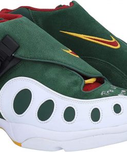 B08V394T8B Gary Payton Seattle Supersonics Autographed Nike The Glove Green, Red, and White Shoes with Multiple Inscriptions - Pair - Autographed NBA Sneakers