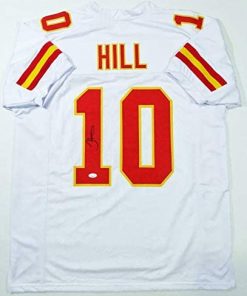 B08W4BGXV6 Authentic Autographed Tyreek Hill White Pro Style Jersey ~ JSA W Auth *1
