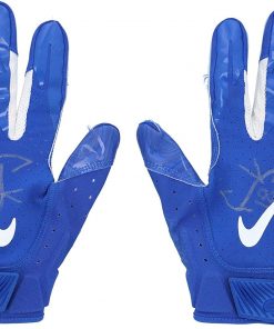 B08VGX9GHK Cooper Kupp Los Angeles Rams Autographed Game-Used Royal Gloves from the 2019-20 NFL Season - Size XL - NFL Game Used Gloves