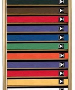 B008KQ0EDO Martial Art/Karate/Taekwondo Belt Display Case Rack Wall Cabinet, with Door to Prevent Dust