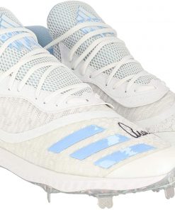B08VGZ4RKZ Aaron Judge New York Yankees Autographed Player-Issued White and Blue Adidas Cleats from the 2020 MLB Season - MLB Autographed Game Used Bats