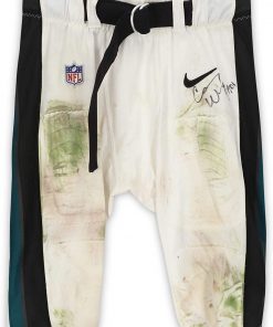 B08W3PK1N6 Carson Wentz Philadelphia Eagles Autographed Game-Used #11 White Pants vs. Miami Dolphins on December 1, 2019 - Size 34 - Game Used Equipment