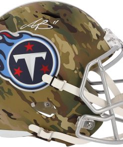 B08T6GHT67 A.J. Brown Tennessee Titans Autographed Riddell Camo Alternate Speed Replica Helmet - Autographed NFL Helmets