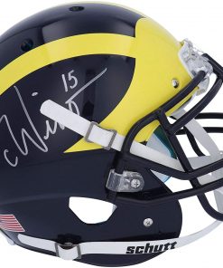 B08T6JSWGY Chase Winovich Michigan Wolverines Autographed Riddell Speed Authentic Helmet - Autographed College Helmets