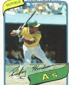 B007CNQSDQ 1980 Topps Baseball #482 Rickey Henderson Rookie Card
