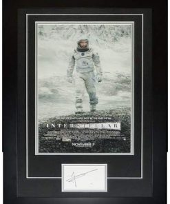 B08WS4QSCL Interstellar 11X17 Movie Poster Deluxe Framed with Matthew McConaughey Autograph - JSA