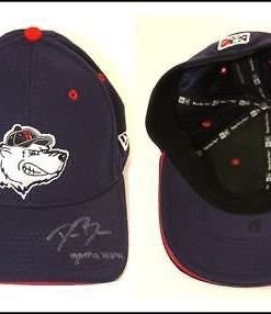 B009DNVZFO Dusty Brown Pawtucket Red Sox Signed Alternate Game Hat