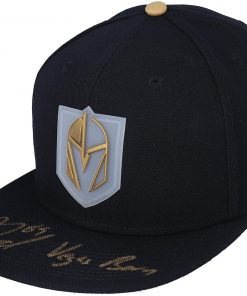 B08V43BBD1 Alex Tuch Vegas Golden Knights Autographed Black Snapback Cap with"Vegas Born" Inscription - #17 of a Limited Edition of 17 - Autographed NHL Hats