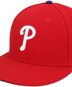 B08V3W1ZW8 Scott Kingery Philadelphia Phillies Game-Used Red Cap with 9-11 Patch from the 2019 MLB Season - Game Used MLB Hats