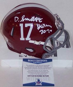 B08W7BVC1J Devonta Smith Autographed Hand Signed Alabama Speed Mini Football Helmet - with Heisman 2020 Inscription - BAS Beckett Authentication