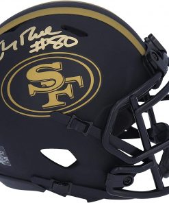 B08T6GFLN2 Jerry Rice San Francisco 49ers Autographed Riddell Eclipse Alternate Speed Mini Helmet - Autographed NFL Mini Helmets