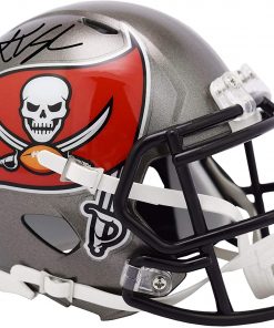 B08VF8PSV4 Ke'Shawn Vaughn Tampa Bay Buccaneers Autographed Riddell Speed Mini Helmet - Autographed College Mini Helmets