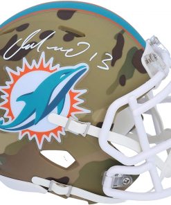 B08T6JCLS8 Dan Marino Miami Dolphins Autographed Riddell Speed CAMO Alternate Mini Helmet - Autographed NFL Mini Helmets