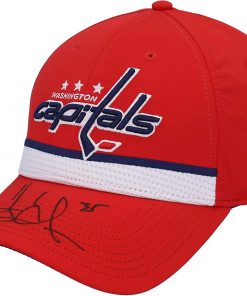 B08V3MRGRZ Henrik Lundqvist Washington Capitals Autographed Red Fanatics Cap - Limited Edition of 35 - Autographed NHL Hats