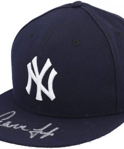 B08V34719C Aaron Judge New York Yankees Autographed Game-Used #99 Navy Cap from the 2020 MLB Season - AA0061179 - MLB Autographed Game Used Bats