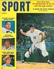 B001OQMMUA Bob Turley Autographed/Signed Sport Magazine October 1958 - Autographed MLB Magazines