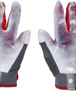 B08VKZNGFC Scott Kingery Philadelphia Phillies Game-Used Red and Gray Adidas Batting Gloves from the 2019 MLB Season - MLB Game Used Gloves