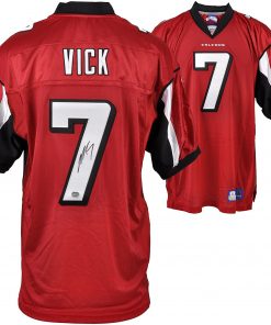 B001H8Q5I0 Michael Vick Atlanta Falcons Autographed Reebok Red Jersey - Autographed NFL Jerseys
