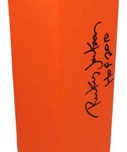 B08SKX31JM Rickey Jackson Signed Orange Endzone Pylon w/HOF 2010 - Schwartz Authentic