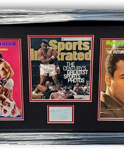B08SLL16W2 Muhammad Ali Signed Autographed Cut Framed with Sports Illustrated Covers GA A1