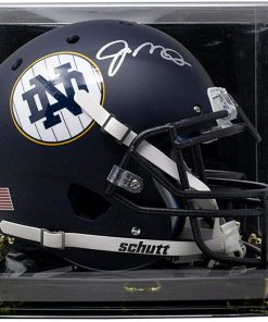 B08T4FBF65 Joe Montana Autographed Signed Notre Dame Full Size Authentic Navy Blue Helmet w/Case JSA ITP