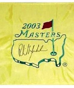 B0036PQUIW Phil Mickelson Autographed 2003 Masters Golf Pin Flag