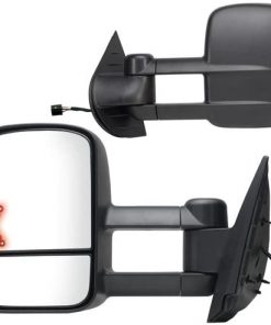 B005H12SZ2 Fit System Towing Mirror Pair for Avalanche, Silverado 1500, Sierra 1500, Silverado 2500/3500, Suburban, Tahoe, Sierra 2500/3500, Silverado/Sierra Hybrid, Arrow Signal, no memo, Heated Power